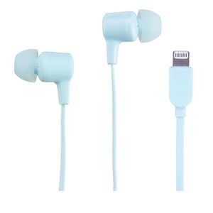 onn. Earphones with Lightning Connector, Aqua